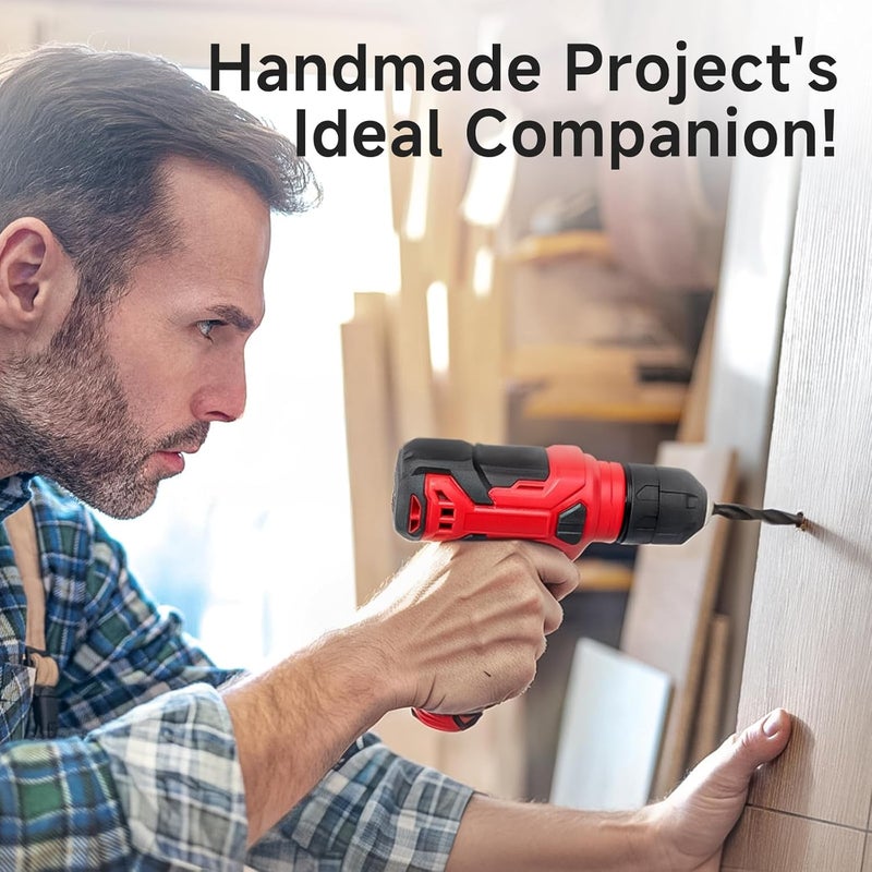 prekull Tool Set - 8V Cordless Drill Set, 132 Piece Home Tool Set With Hand Drill, Tool Kit for Women & Men, Perfect for Homeowner, Diyer, Handyman - Image 3